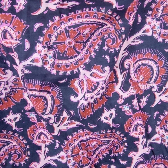 Nwt Small Figue Bria dress Paisley True Blue Fuchsia - Picture 11 of 12